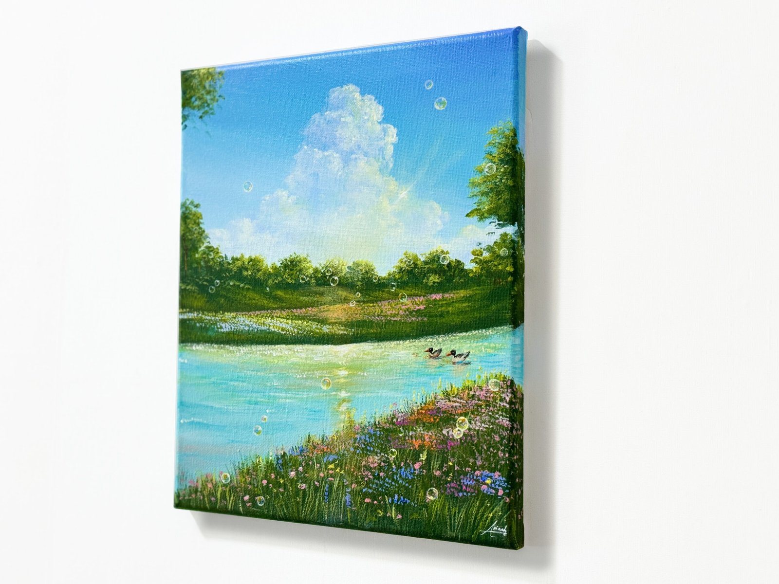 "Drifting in the Reverie" on 24x30cm canvas - Image 3