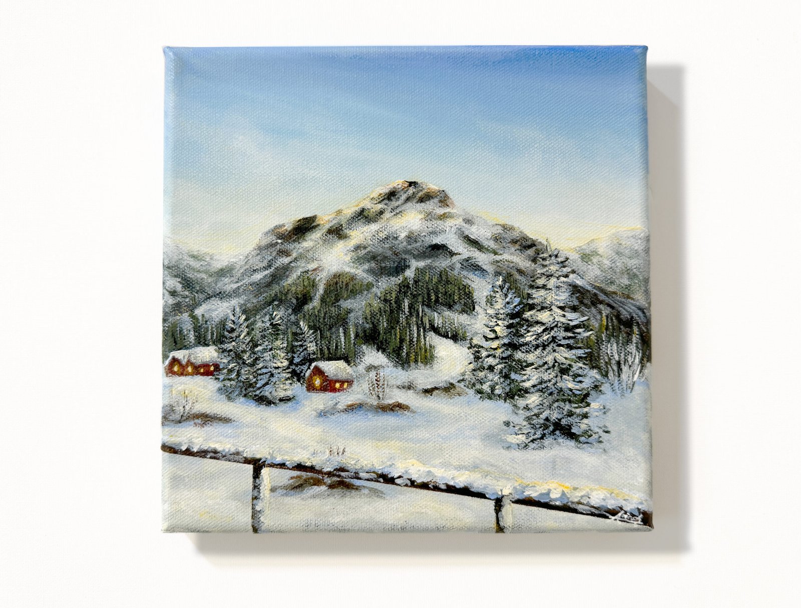 "Winter Memory" on 20x20cm canvas / FREE SHIPPING FOR SELECTED DESTINATION