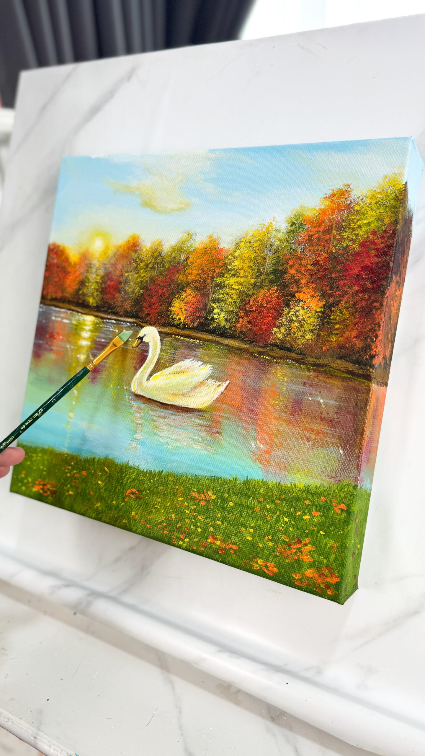 "Symphony of Fall" on 10x10inch 3D Gallery canvas / FREE SHIPPING FOR SELECTED DESTINATION - Image 4