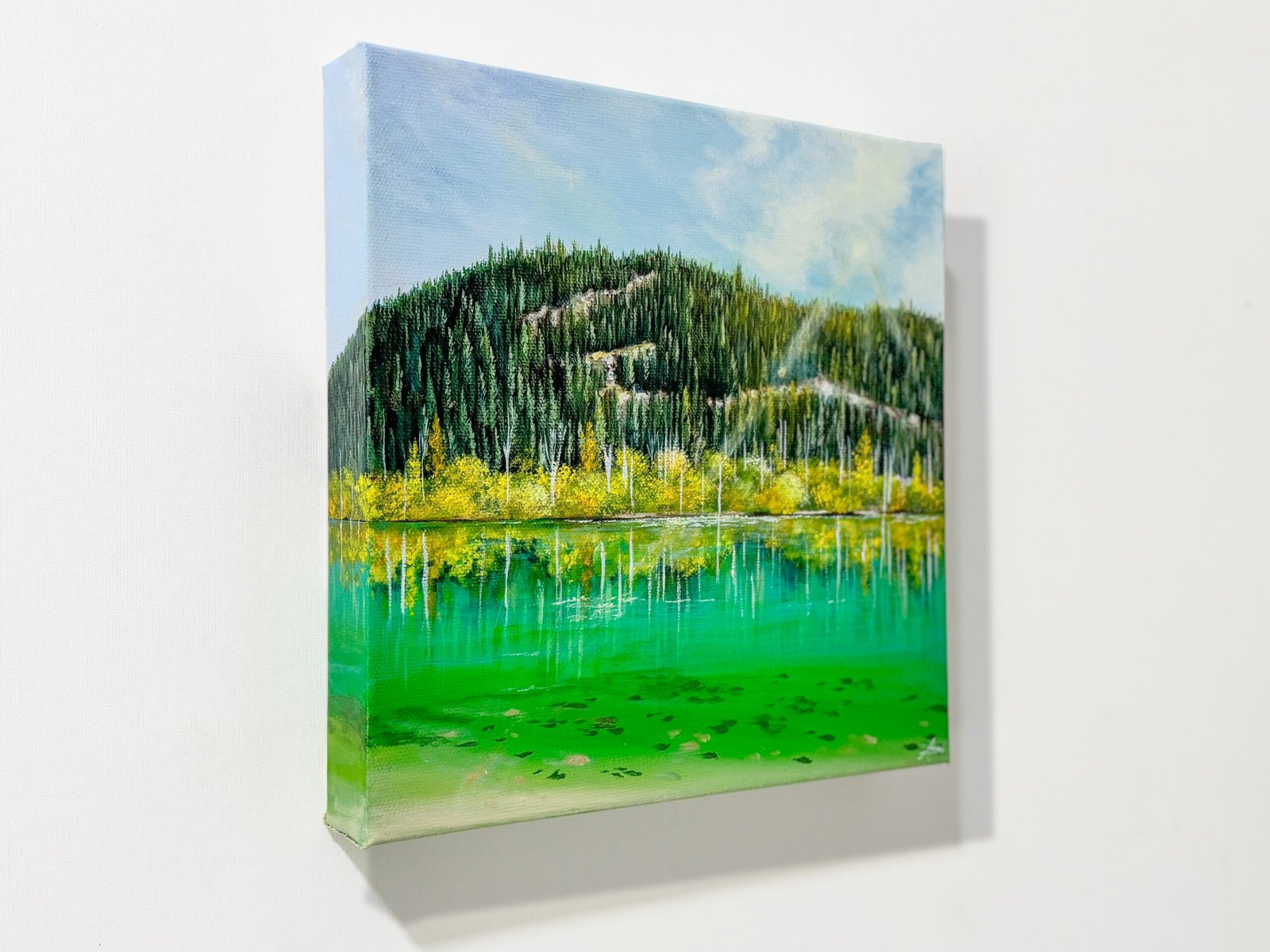 "Memories by the Still Lake" on 10x10inch 3D Gallery canvas / FREE SHIPPING FOR SELECTED DESTINATION - Image 4