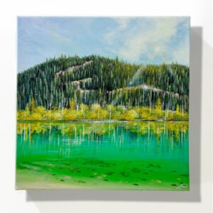 "Memories by the Still Lake" on 10x10inch 3D Gallery canvas / FREE SHIPPING FOR SELECTED DESTINATION