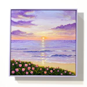 "Warmth of Twilight" on 40x40cm gallery canvas with floating frame