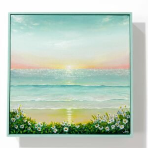 "Soft Tranquility" on 40x40cm gallery canvas with floating frame