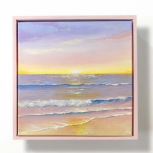 "Quiet Tides" on 10x10inch gallery canvas with floating frame (FREE DELIVERY TO SELECTED DESTINATION)