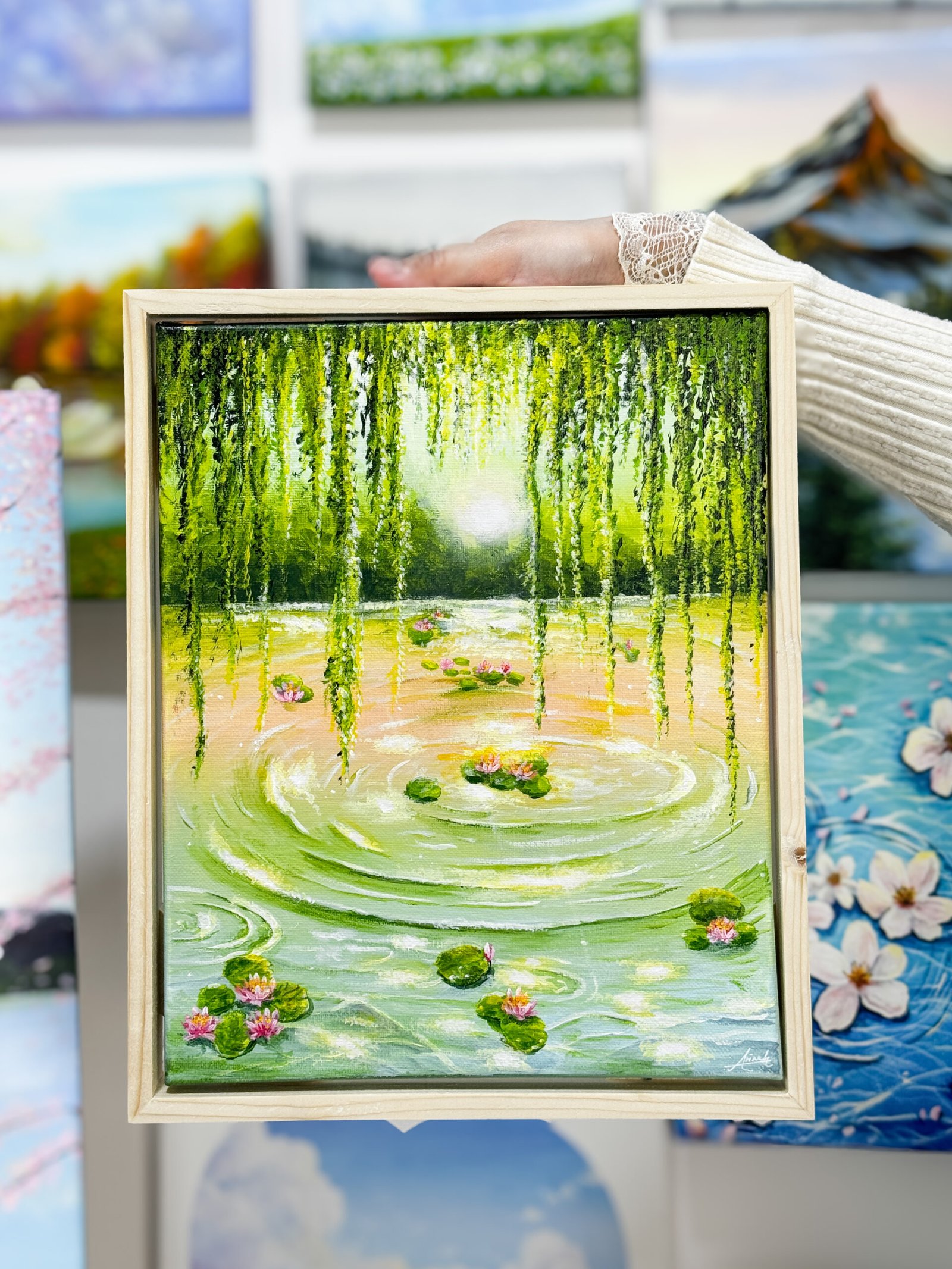 "Enchanted Whisper" on 24x30cm canvas with floating frame - Image 5