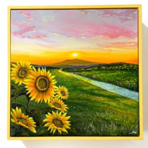 "The Warmth in You.." on 30x30cm gallery canvas with floating frame